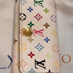 Louis Vuitton White Multicolour Monogram 4 Key Holder